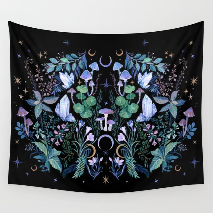 Mystical Garden Wall Tapestry
