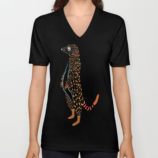 Abstract Meerkat Unisex V-Neck