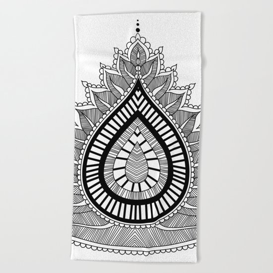 Lotus Beach Towel