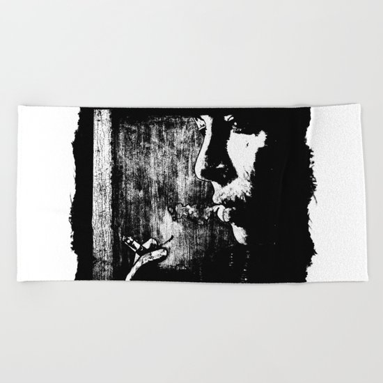 SMOKE - black version Beach Towel