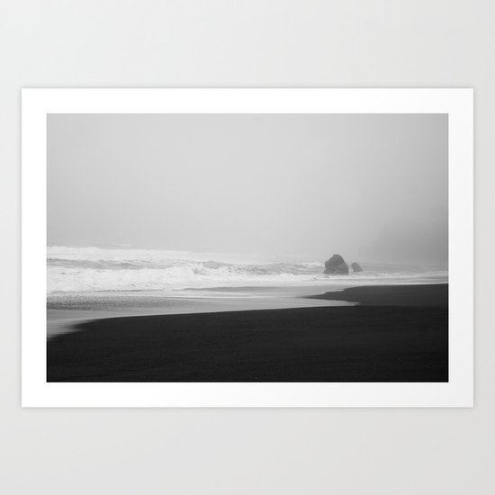 Foggy Beach Art Print