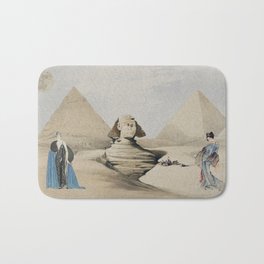 Time travelers in Egypt Bath Mat