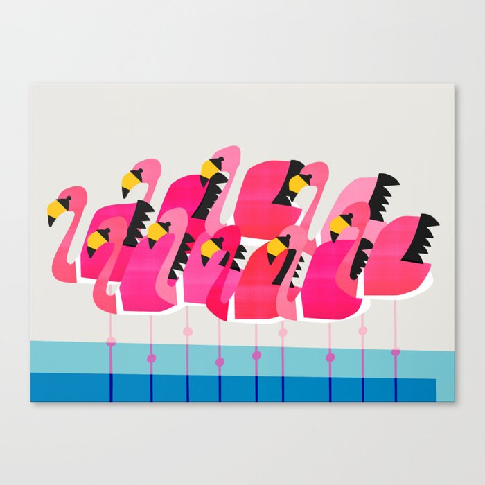 Flamingo Flamboyance Canvas Print