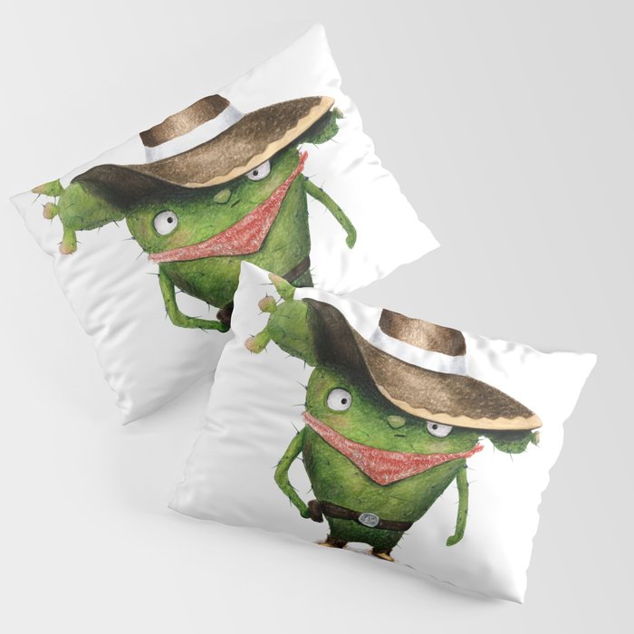 Brave Cactus-cowboy Pillow Sham