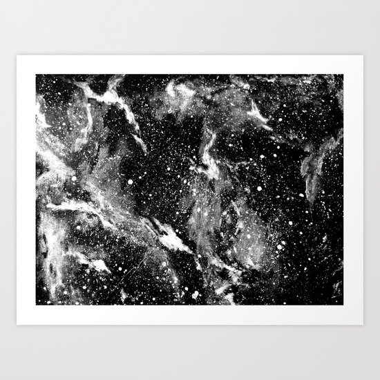 Galaxy (B/W) Art Print