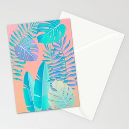 Tropics ( monstera and banana leaf pattern ) Stationery Card