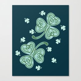 Irish Celtic Knot Shamrock Canvas Print