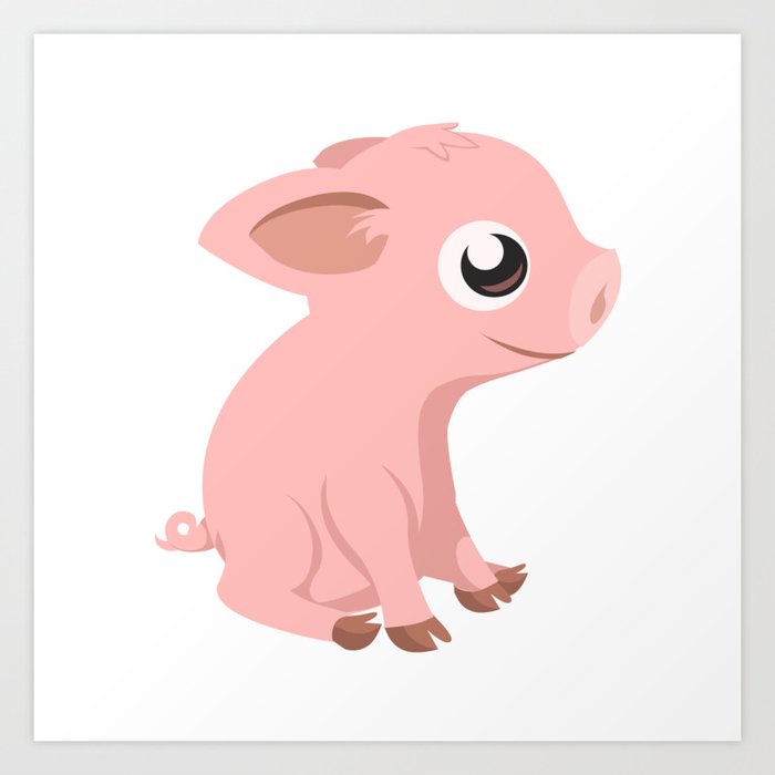 cute baby pig cartoon