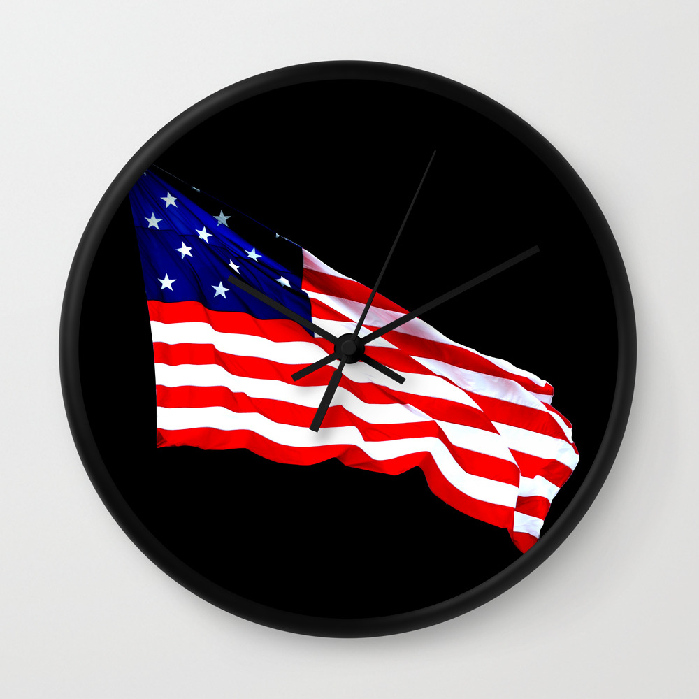 Waving Flag Wall Clock By Beachbumpics Society6