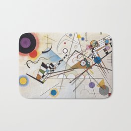 "Composition 8" by Wassily Kandinsky, 1920s Bath Mat | Colorful, Colors, Shapes, Music, Expressionism, Russian, Geometry, Triangles, Painting, Expressionist 