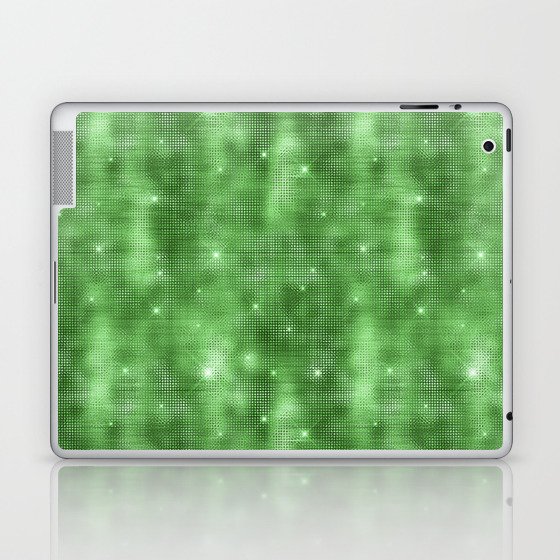 Glam Green Diamond Shimmer Glitter Laptop & iPad Skin