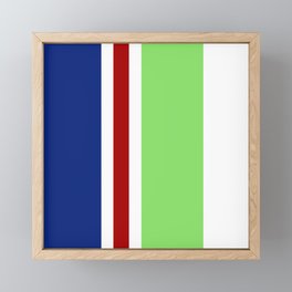 Retro Vertical Stripes Framed Mini Art Print
