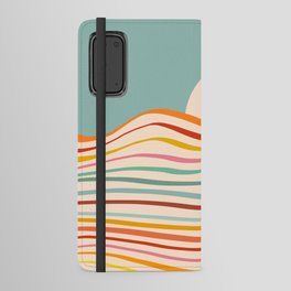 Sea of change - Rainbow Wave Sunset 2. Blue Android Wallet Case
