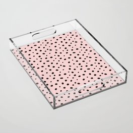Hand-Drawn Pattern – Blush Acrylic Tray