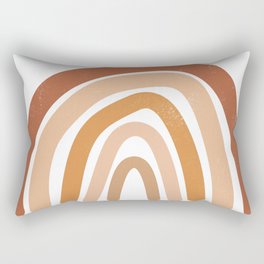 simplistic earth tone rainbow design Rectangular Pillow