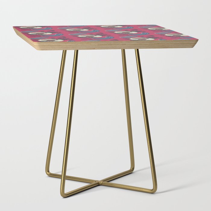 Macaques & Squash (magenta) Side Table