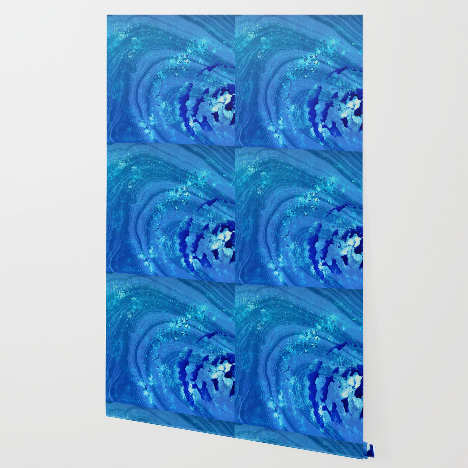 Blue Abstract Modern Art Infinity Sharon Cummings Wallpaper By