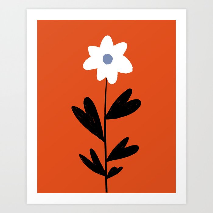 White Flower Art Print