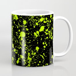 Splatter Art in Neon Green Coffee Mug