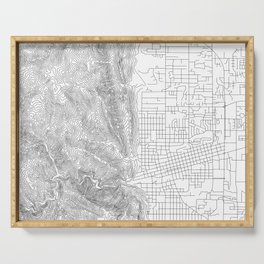 Boulder, Colorado Topo Map Serving Tray