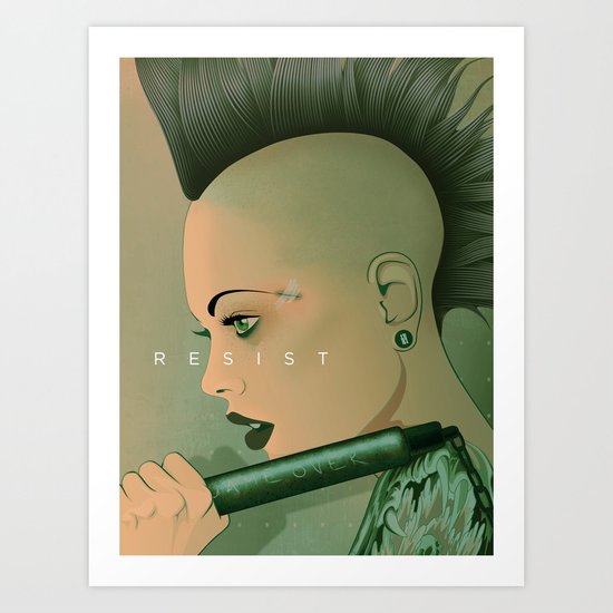 Resist Art Print