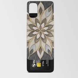Black Gold and Silver Mandala Android Card Case