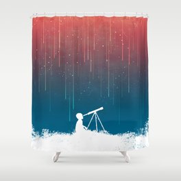 Meteor Rain (light version) Shower Curtain