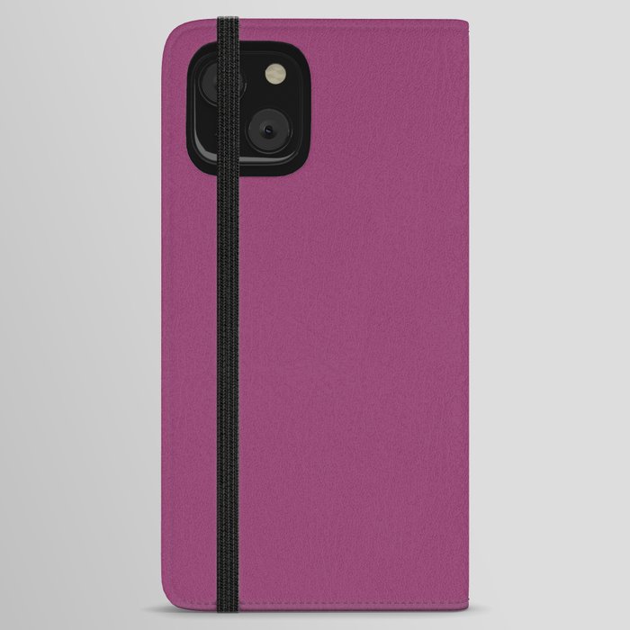 Baton Rouge deep magenta solid color modern abstract pattern  iPhone Wallet Case