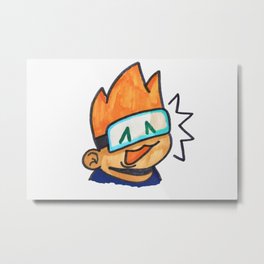 Happy Goggles Kid Metal Print | Drawing, Happyboy, Mangaart, Happykid, Orangehair, Animeart, Ink Pen, Comicbookartwork, Comicbookcharacter, Originalcharacter 