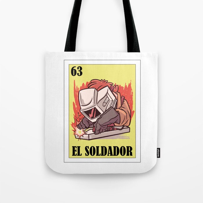 Hispanic Welder Lottery Design - Mexican Bingo El Soldador Tote Bag