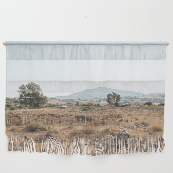 Greek Grass Field - Travel and Nature Photography on the Greece Island of Naxos Wall Hanging