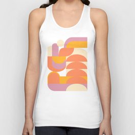 Shapes in Coral and Lilac 23 Unisex Tank Top