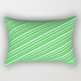 [ Thumbnail: Lime Green and Lavender Colored Lines Pattern Rectangular Pillow ]