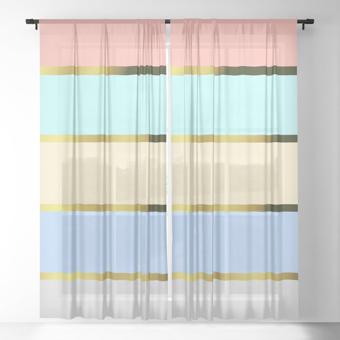 Pastel Colors Sheer Curtain By Susanart Society6 Pastel Colors Sheer Curtain By Susanart