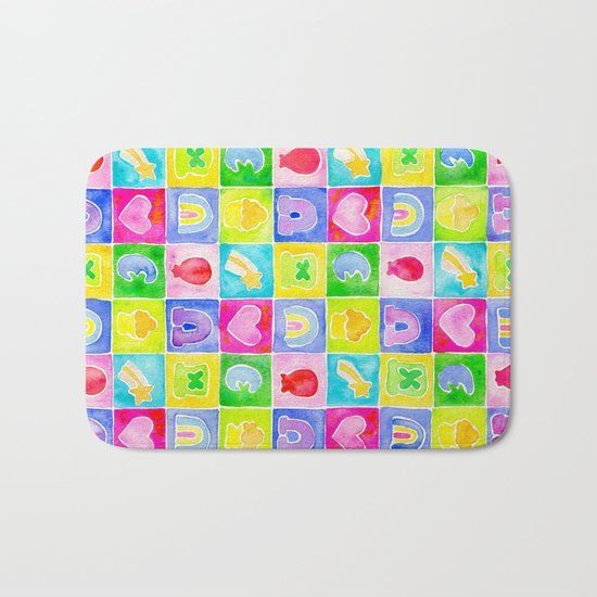 Rainbow Charms Bath Mat