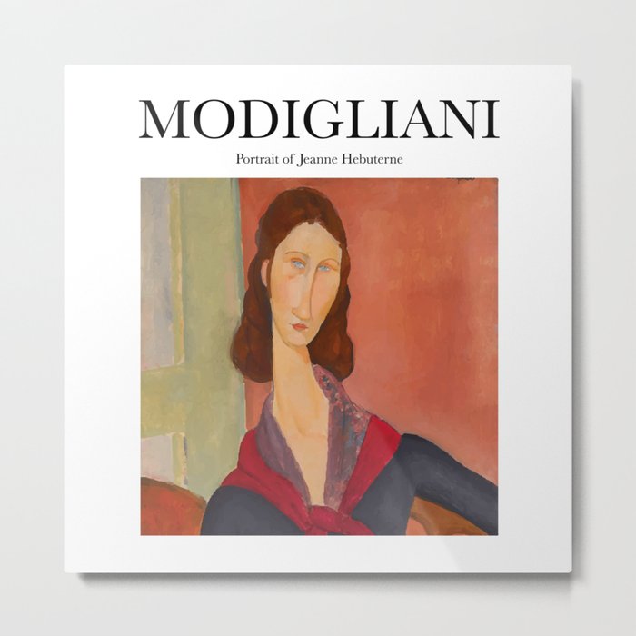 Modigliani - Portrait of Jeanne Hebuterne Metal Print