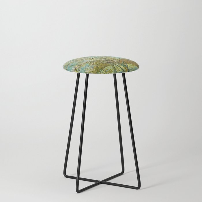 Vincent van Gogh "The pink peach tree" Counter Stool