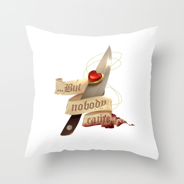 Locket and Knife Throw Pillow