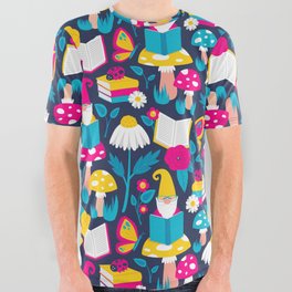 Book Gnome All Over Graphic Tee