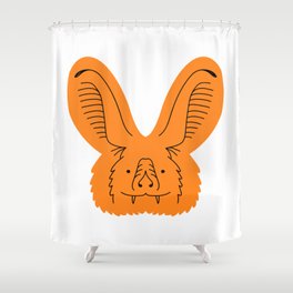 Funny halloween bat animal cartoon face Shower Curtain