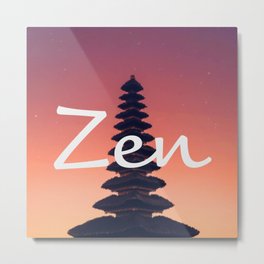 Zen Evening Metal Print