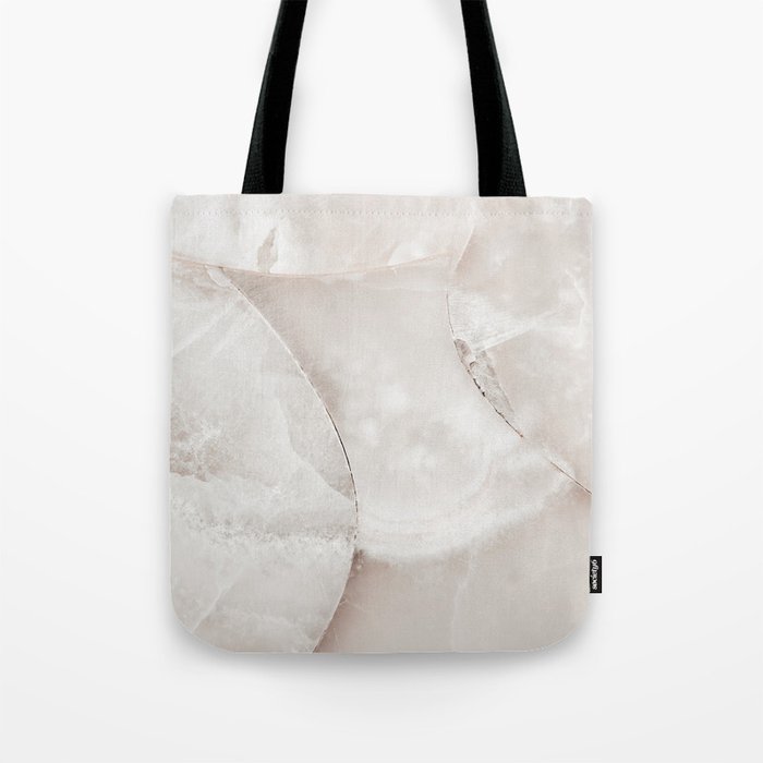Beige Marble Texture Tote Bag