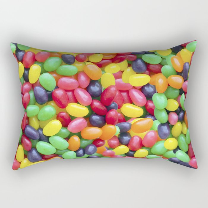 Jelly Bean Candy Photo Pattern Rectangular Pillow