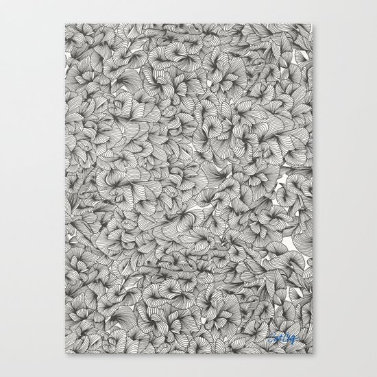 Black Inklings Canvas Print