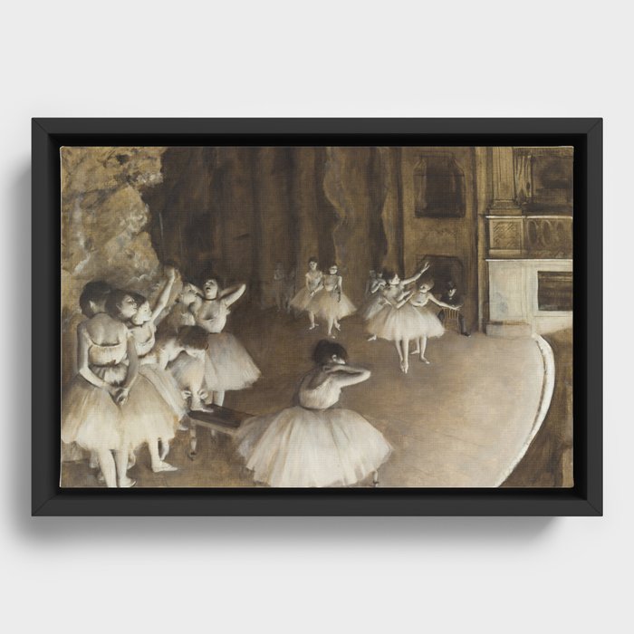Edgar Degas - Ballet Rehearsal On Stage Framed Canvas