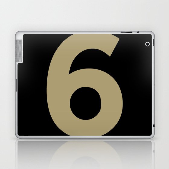 Number 6 (Sand & Black) Laptop & iPad Skin