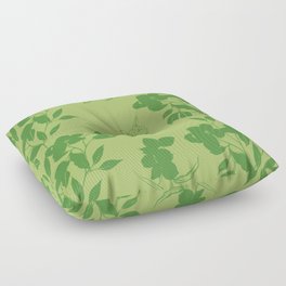 gorgeous green plant patterns Floor Pillow