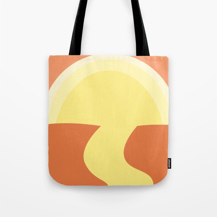 Abstract: Orange sunset Tote Bag