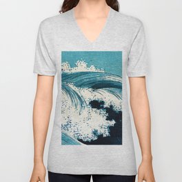 Konen Uehara Waves V Neck T Shirt