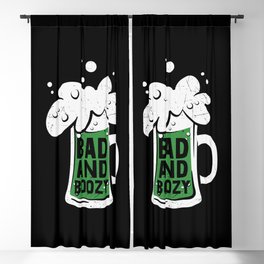 Bad And Boozy Green Beer Blackout Curtain